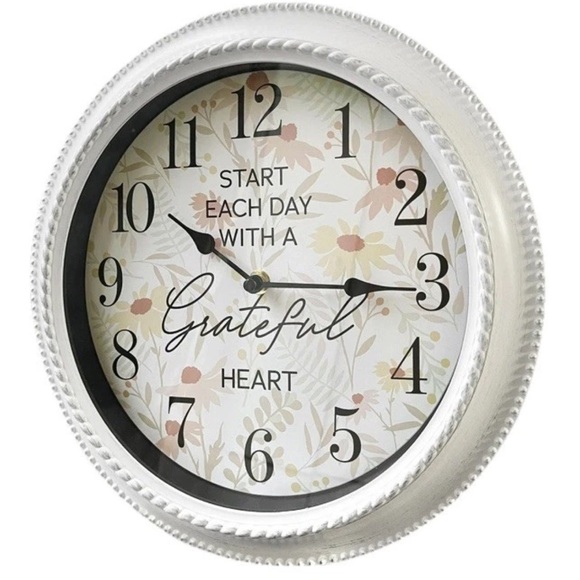 12" Analog Wall Clock Quartz Movement Battery-Powered Inspirational Wall Clock - Picture 2 of 4